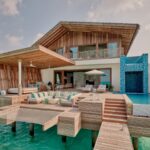 Two-storey villa on stilts over the ocean at .Here