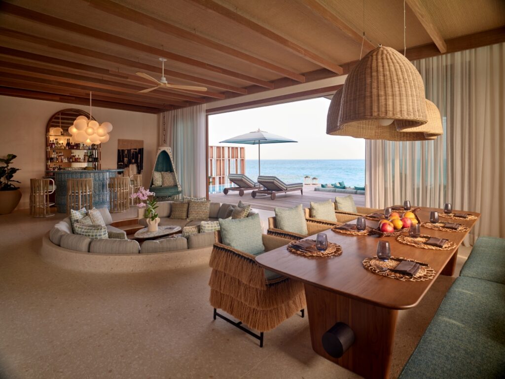 The large living area of the Presidential Villa at Nowhere