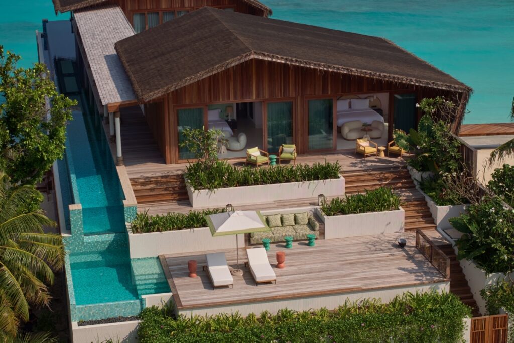 A villa at .Here featuring sundeck, swimming pool and waterfall