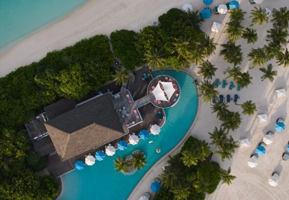 Aerial view of Finolhu Maldives