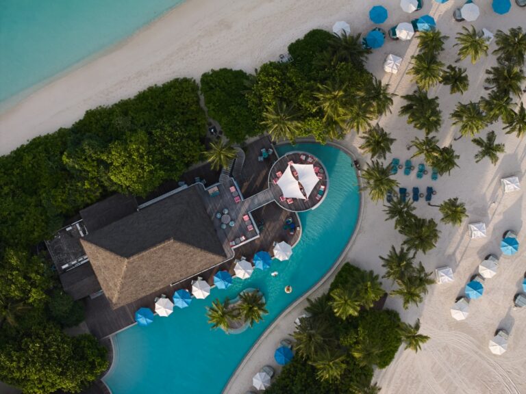 Aerial view of Finolhu Maldives