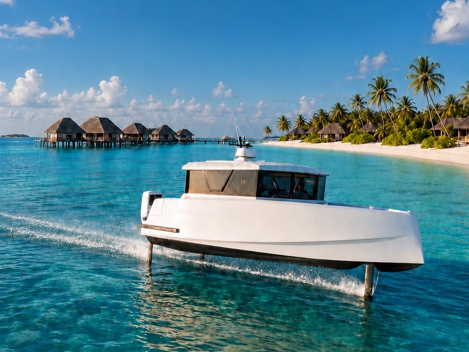 Navier-Network hydrofoil in the Maldives