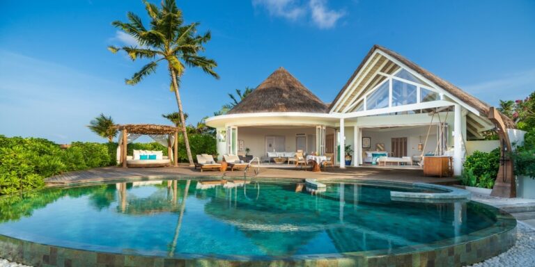 Beach villa with pool at Milaidhoo Maldives